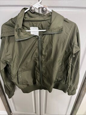 Full Tilt Olive Bomber Jacket with Zip Front